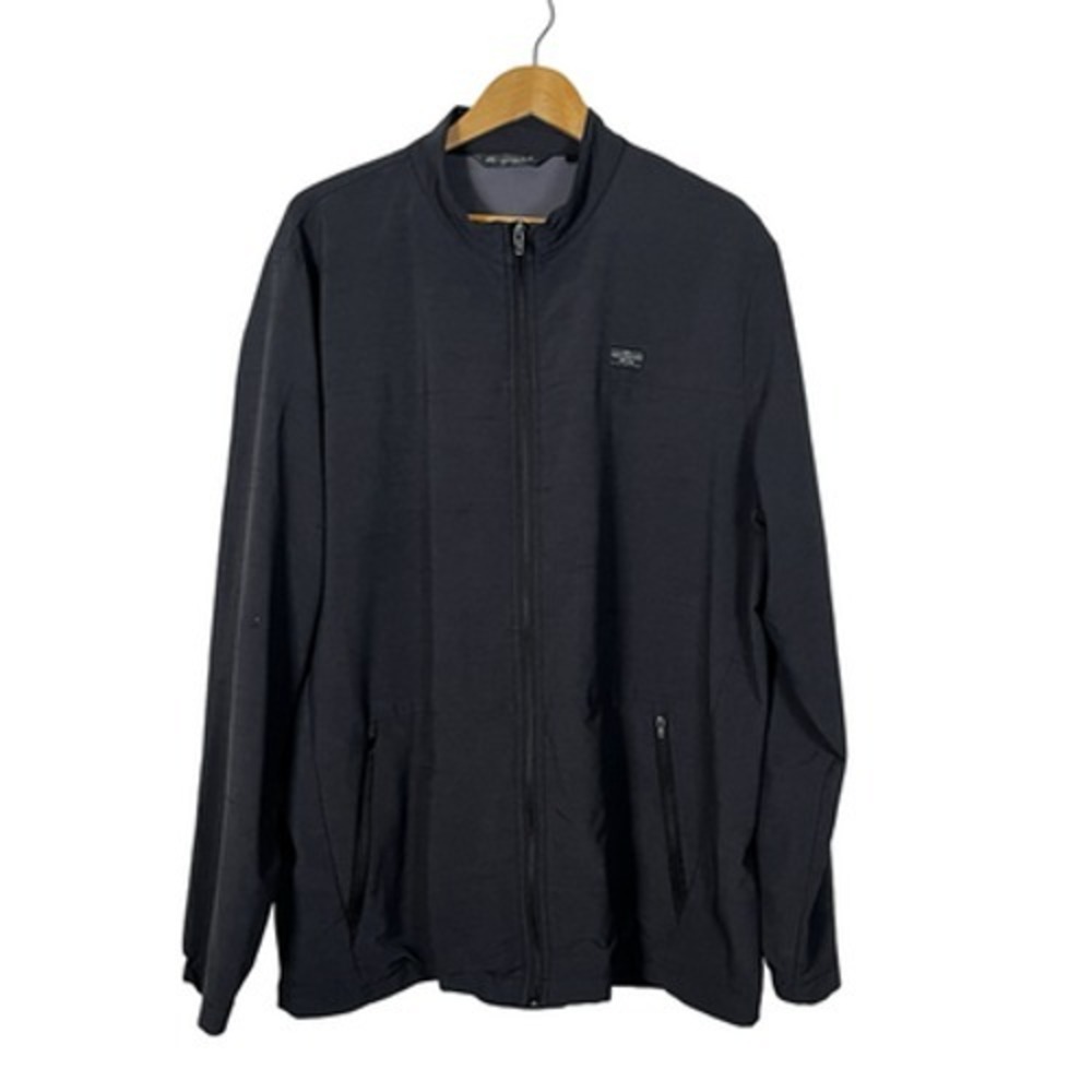 Travis Mathew Jacket Mens 2XL Gray Windbreaker Full Zip Golf Softshell